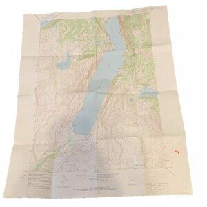Dept. Of Interior Map - Freemont Lake South Wyoming - 22 x 27 Top Vintage 1964